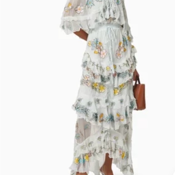 Free People Fillyboo Sweet Pea Tambourine Maxi Dress Off Shoulder Tiered… - Picture 5 of 7